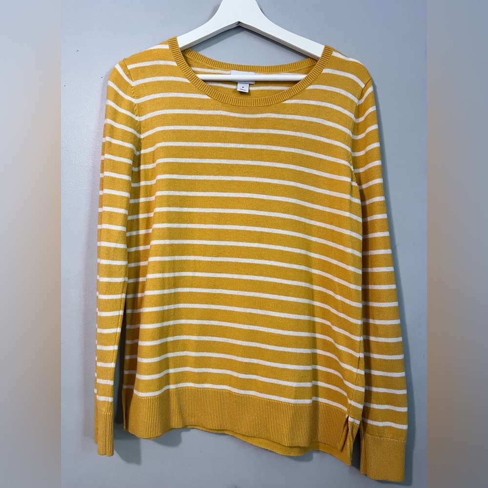 Old Navy Yellow Striped Sweater